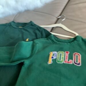 Polo by Ralph Lauren Kids Green Sweatshirt size 6 and t-shirt and sweatpants